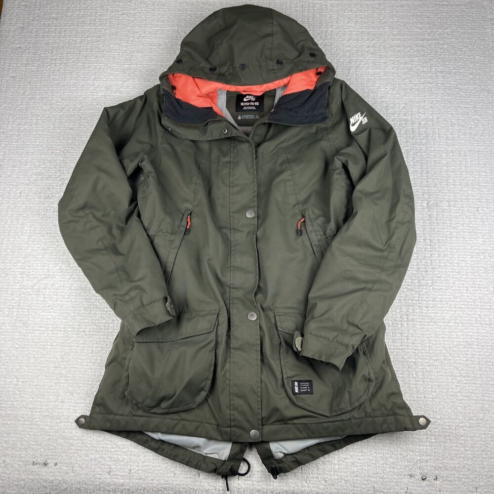 Nike SB Kurtka Ski Jacket Women XL Military Green Snowboarding Coat 615762-325